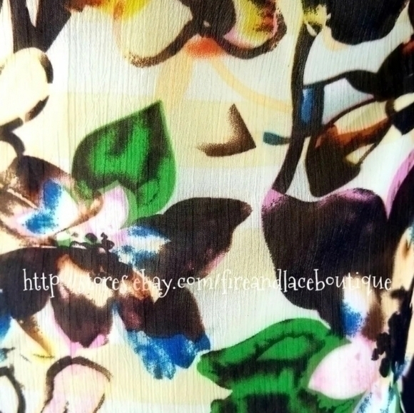 LAPIS NORDSTROM WATERCOLOR RUFFLE TOP SZ M - Picture 3 of 8